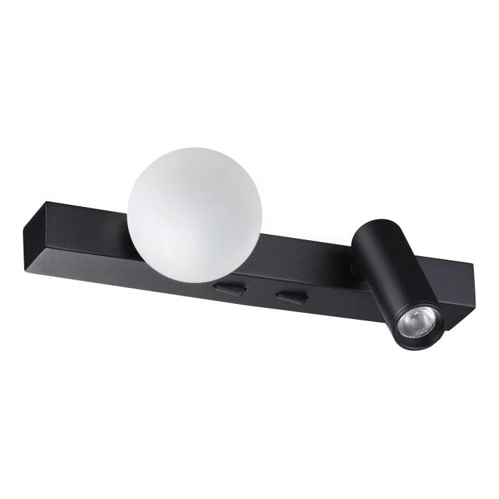 Ideal Lux - Світлодіодний настінний світильник PING PONG 2xLED/3W/230V CRI 90 чорний