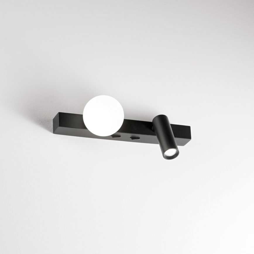 Ideal Lux - Світлодіодний настінний світильник PING PONG 2xLED/3W/230V CRI 90 чорний