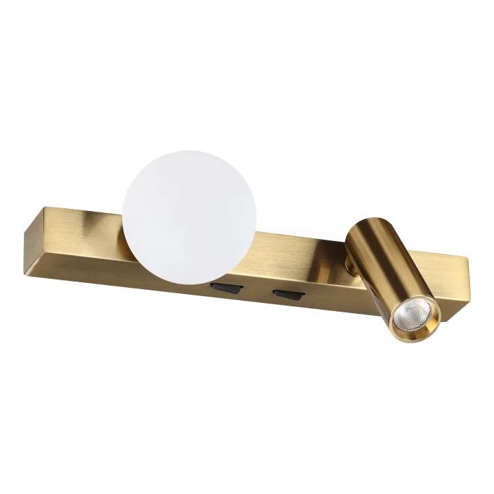 Ideal Lux - Світлодіодний настінний світильник PING PONG 2xLED/3W/230V CRI 90 латунь