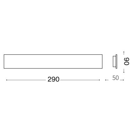 Ideal Lux - Світлодіодний настінний світильник ZIG ZAG LED/12,5W/230V 29 см CRI 90 чорний