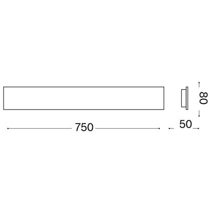 Ideal Lux - Світлодіодний настінний світильник ZIG ZAG LED/30W/230V 75 см CRI 90 чорний