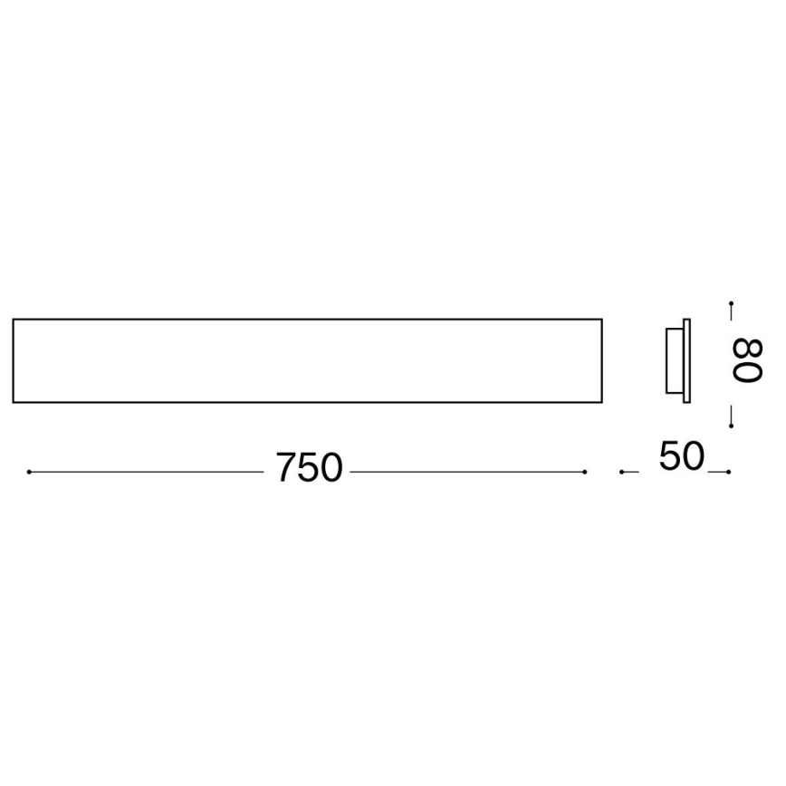 Ideal Lux - Світлодіодний настінний світильник ZIG ZAG LED/30W/230V 75 см CRI 90 чорний