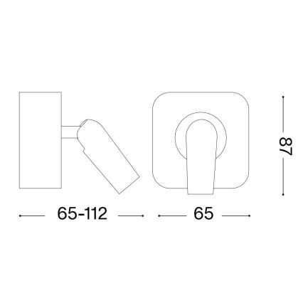 Ideal Lux - Світлодіодний настінний точковий світильник BEAN LED/3W/230V CRI 90 білий