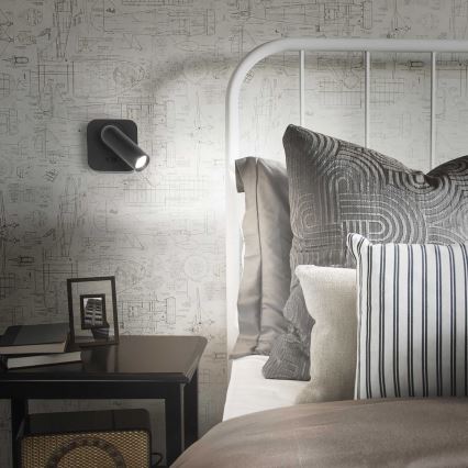 Ideal Lux - Світлодіодний настінний точковий світильник BEAN LED/3W/230V CRI 90 чорний