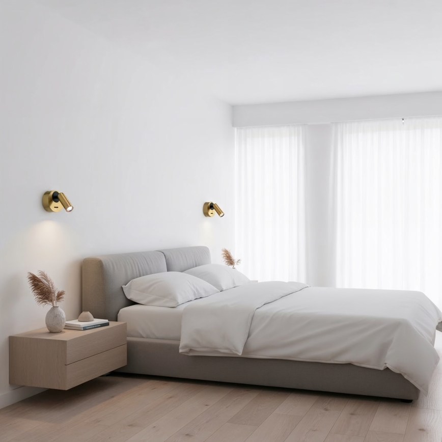 Ideal Lux - Світлодіодний настінний точковий світильник BEAN LED/3W/230V CRI 90 латунь