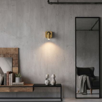 Ideal Lux - Світлодіодний настінний точковий світильник BEAN LED/3W/230V CRI 90 золотий
