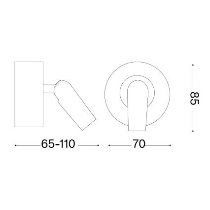Ideal Lux - Світлодіодний настінний точковий світильник BEAN LED/3W/230V CRI 90 латунь
