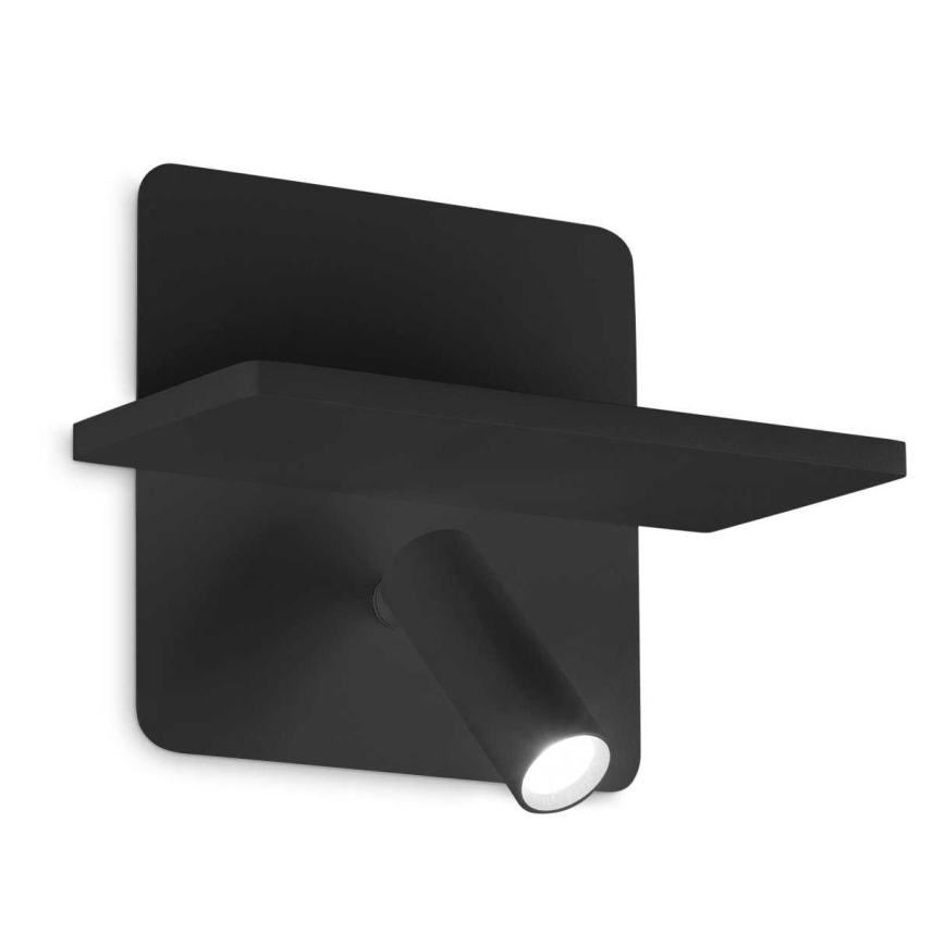 Ideal Lux - Світлодіодний настінний точковий світильник PIANO LED/11,5W/230V USB чорний