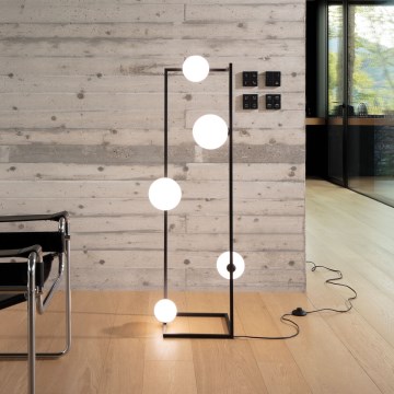 Ideal Lux - Світлодіодний торшер ANGOLO 5xG9/3W/230V чорний