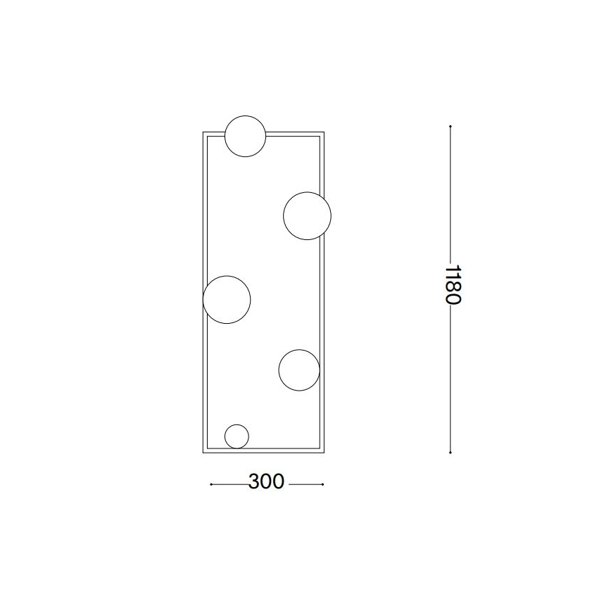 Ideal Lux - Світлодіодний торшер ANGOLO 5xG9/3W/230V чорний