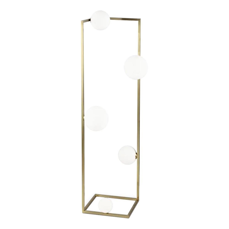 Ideal Lux - Світлодіодний торшер ANGOLO 5xG9/3W/230V латунь
