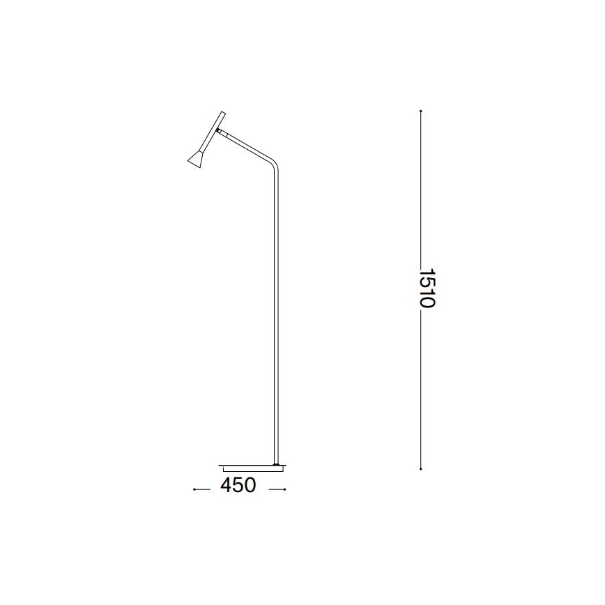 Ideal Lux - Світлодіодний торшер DIESIS LED/4,5W/230V CRI 95 чорний