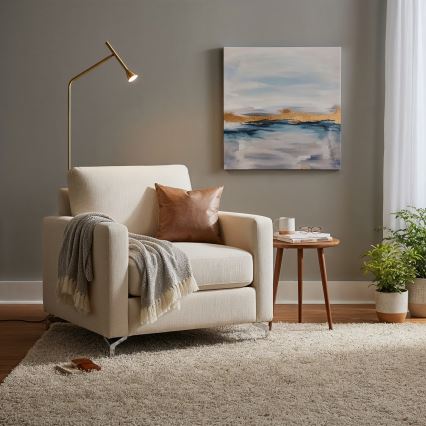 Ideal Lux - Світлодіодний торшер DIESIS LED/4,5W/230V CRI 95 золотий