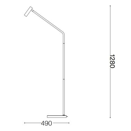 Ideal Lux - Світлодіодний торшер EASY LED/3,5W/230V CRI 90 білий