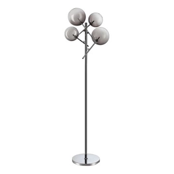 Ideal Lux - Світлодіодний торшер EQUINOXE 4xG4/2W/230V глянцевий хром/димчастий