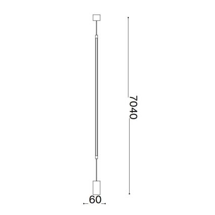 Ideal Lux - Світлодіодний торшер FILO LED/14W/230V 3000K CRI 90 чорний