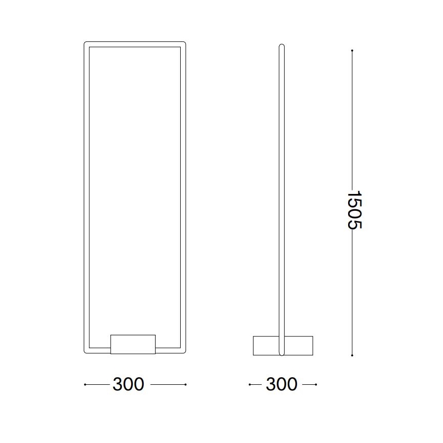 Ideal Lux - Світлодіодний торшер FRAME LED/30W/230V чорний
