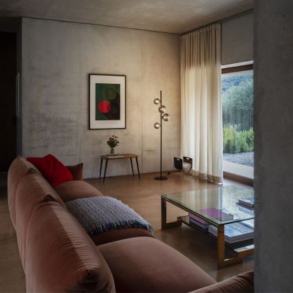 Ideal Lux - Світлодіодний торшер PERLAGE 4xG9/3W/230V чорний/димчастий