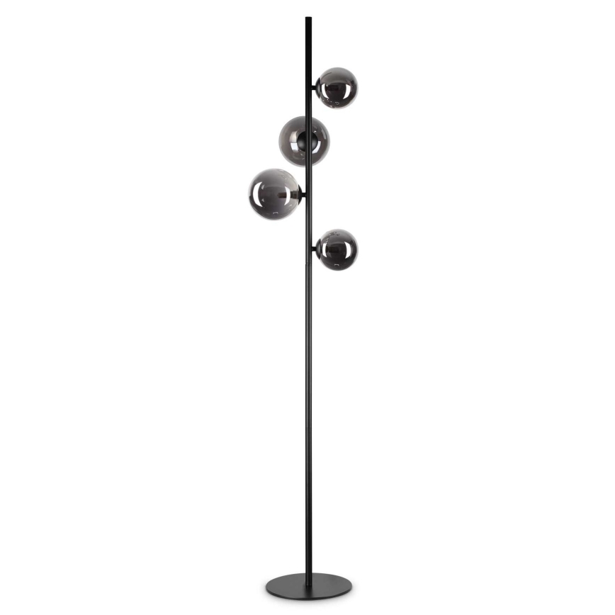Ideal Lux - Світлодіодний торшер PERLAGE 4xG9/3W/230V чорний/димчастий