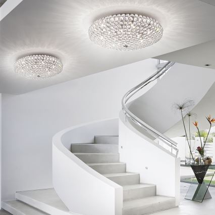 Ideal Lux - Світлодіодний кришталевий стельовий світильник KING 5xG9/3W/230V діаметр 38 см глянцевий хром