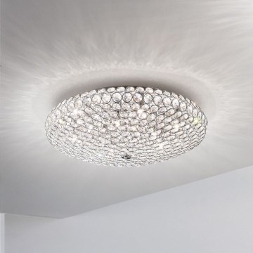 Ideal Lux - Світлодіодний кришталевий стельовий світильник KING 5xG9/3W/230V діаметр 38 см глянцевий хром