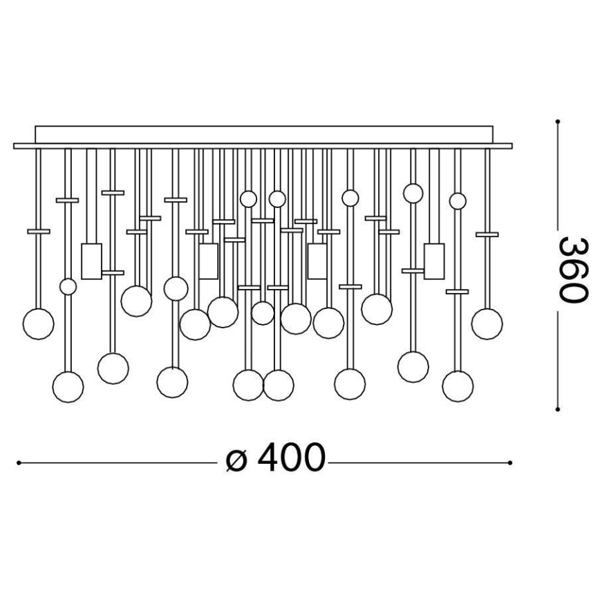 Ideal Lux - Світлодіодний кришталевий стельовий світильник MOONLIGHT 8xG9/3W/230V діаметр 40 см глянцевий хром