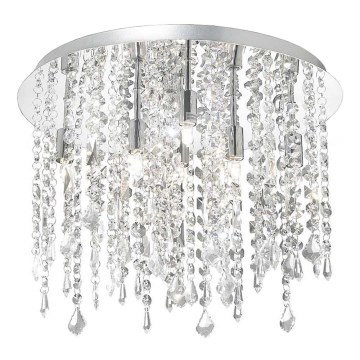 Ideal Lux - Світлодіодний кришталевий стельовий світильник ROYAL 8xG9/3W/230V діаметр 40 см глянцевий хром