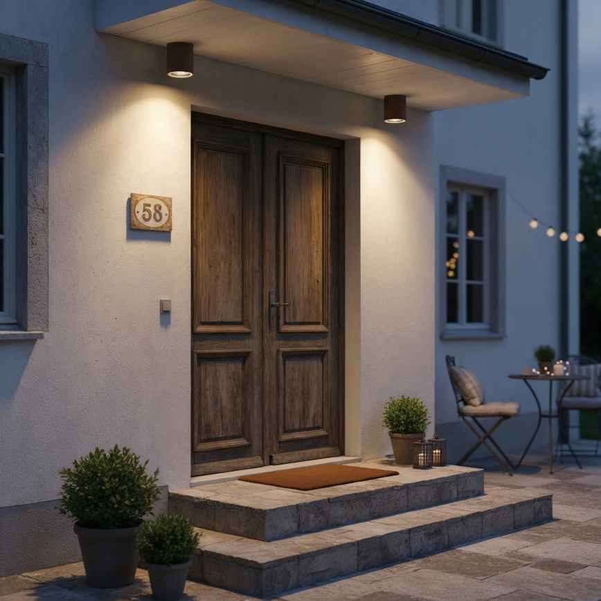 Ideal Lux - Точковий світильник для ванної кімнати GUN 1xGU10/28W/230V IP55 коричневий