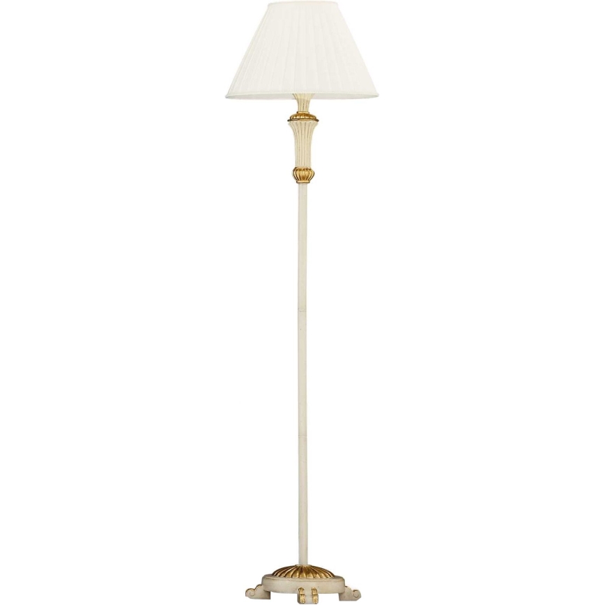 Ideal Lux - Торшер FIRENZE 1xE14/40W/230V білий/золотий