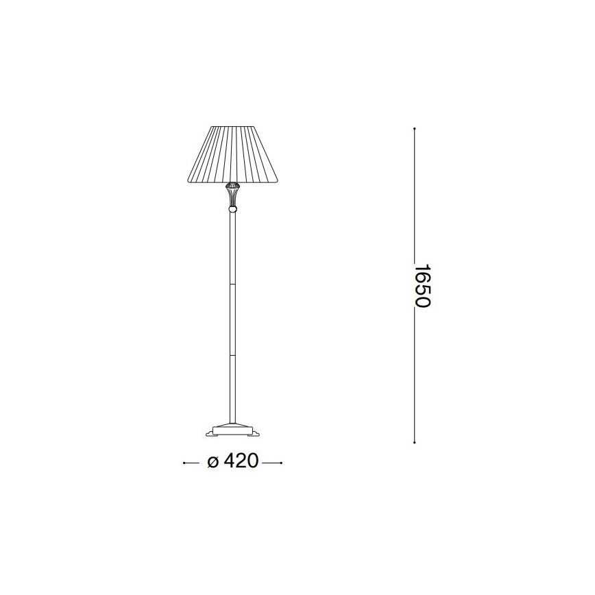 Ideal Lux - Торшер FIRENZE 1xE14/40W/230V білий/золотий