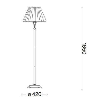 Ideal Lux - Торшер FIRENZE 1xE14/40W/230V золотий