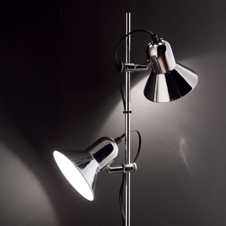 Ideal Lux - Торшер POLLY 2xE27/60W/230V čёрный