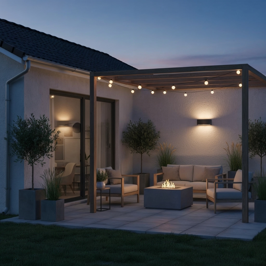 Ideal Lux - Уличный настенный светильник ANDROMEDA 1xE27/60W/230V IP55 черный