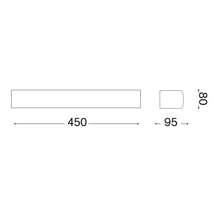 Ideal Lux - Уличный настенный светильник ANDROMEDA 2xE27/60W/230V IP55 коричневый