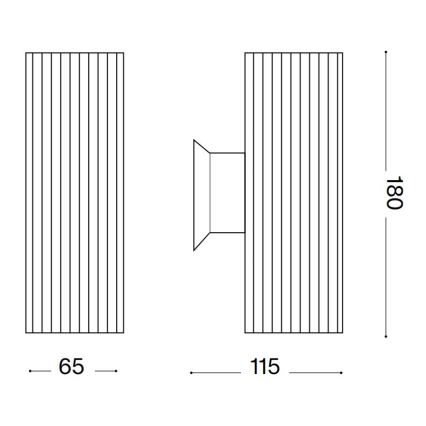 Ideal Lux - Уличный настенный светильник BASE 2xGU10/28W/230V IP44 белый