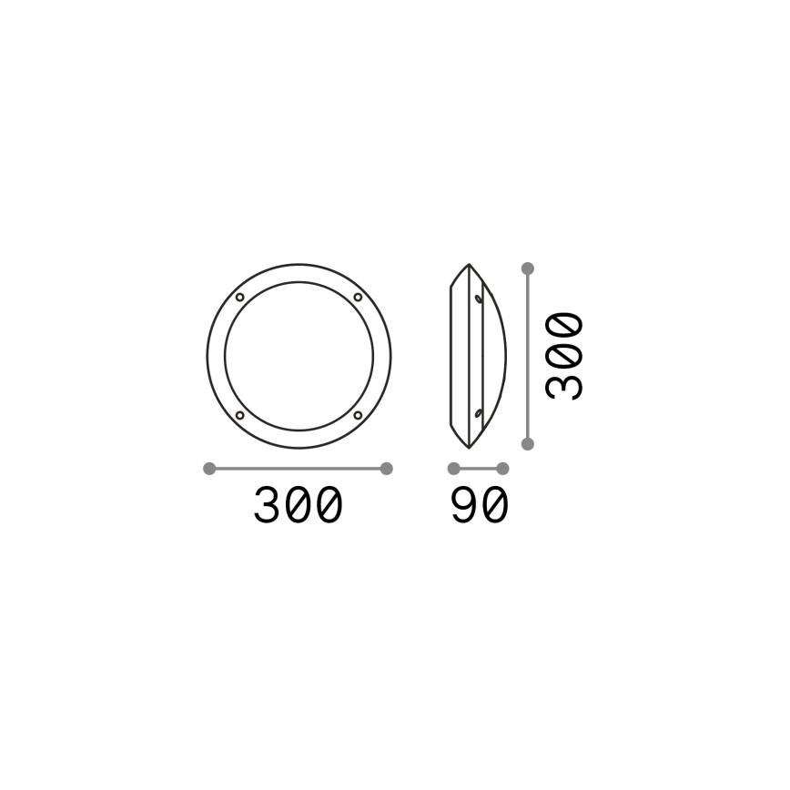 Ideal Lux - Уличный настенный светильник POLAR 1xE27/23W/230V IP66 белый
