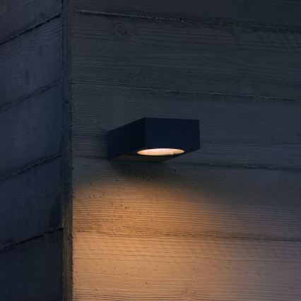 Ideal Lux - Уличный настенный светильник SIRIO 1xGX53/9W/230V IP65 антрацит