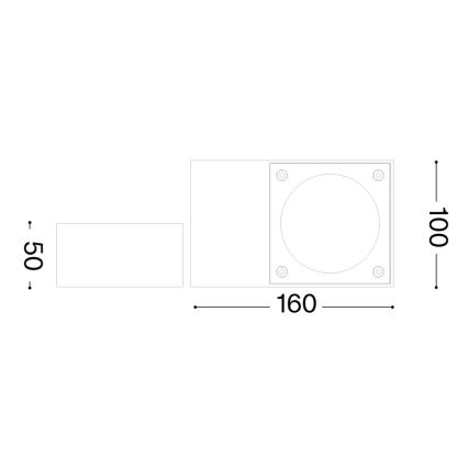 Ideal Lux - Уличный настенный светильник SIRIO 1xGX53/9W/230V IP65 антрацит