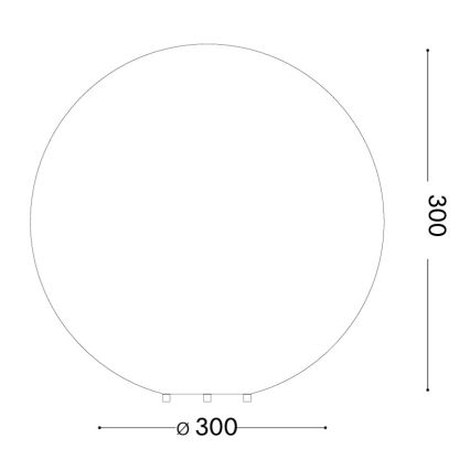 Ideal Lux - уличный светильник DORIS, 1xE27/60W/230V, Ø 30 см, IP44, серый
