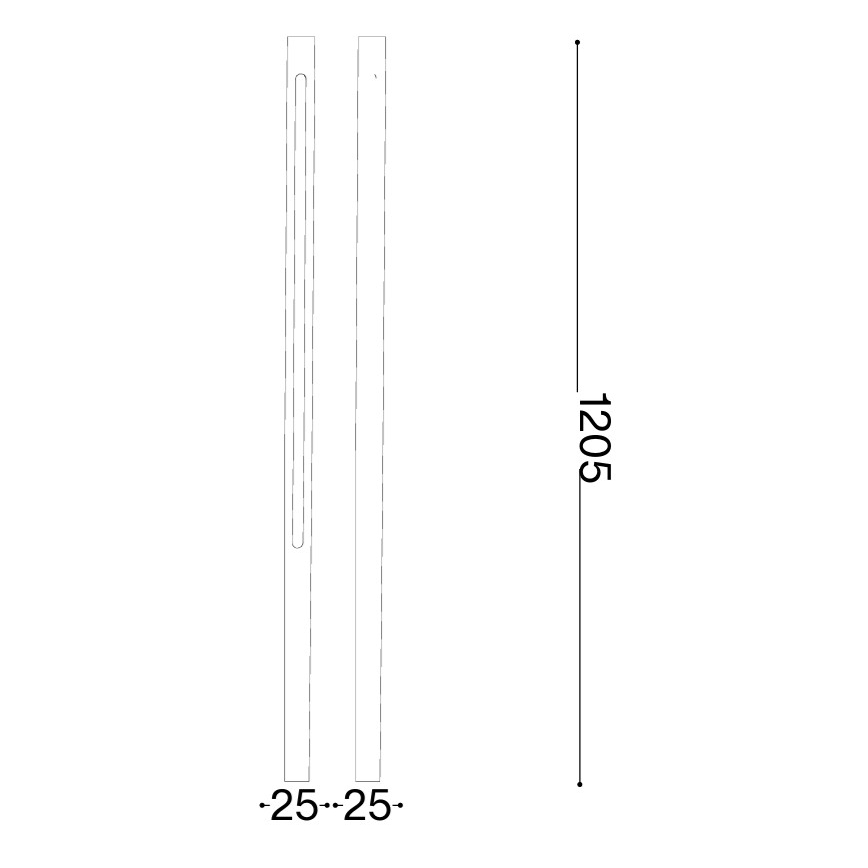 Ideal Lux - уличный светильник LED JEDI, 19 Вт, 230 В, 120 см, CRI 90, IP65, коричневый