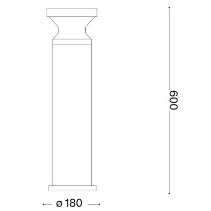 Ideal Lux - Уличный светильник TORRE 1xE27/15 Вт/230 В 60 см IP65 коричневый