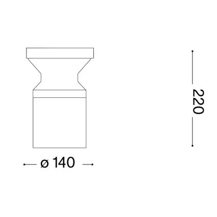 Ideal Lux - Уличный светильник TORRE 1xE27/15W/230V 22 см IP65 антрацит