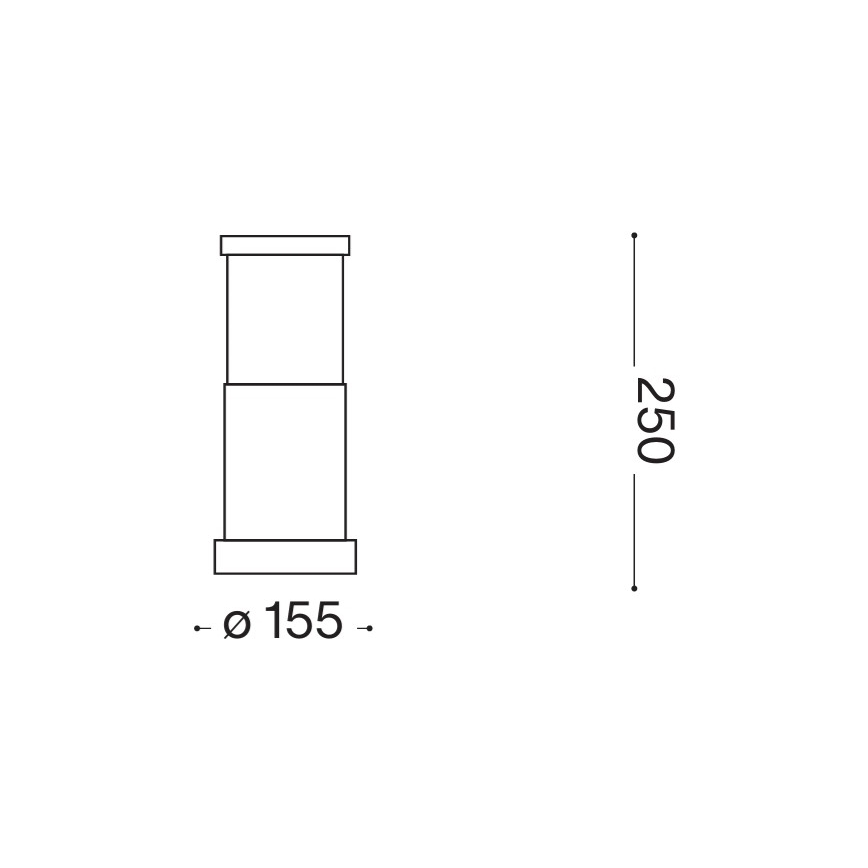 Ideal Lux - уличный светильник TRONCO 1xE27/42W/230V 25 см IP65 антрацит