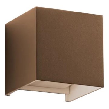 Ideal Lux - Уличный светодиодный настенный светильник ATOM LED/12W/230V CRI 90 IP54 коричневый