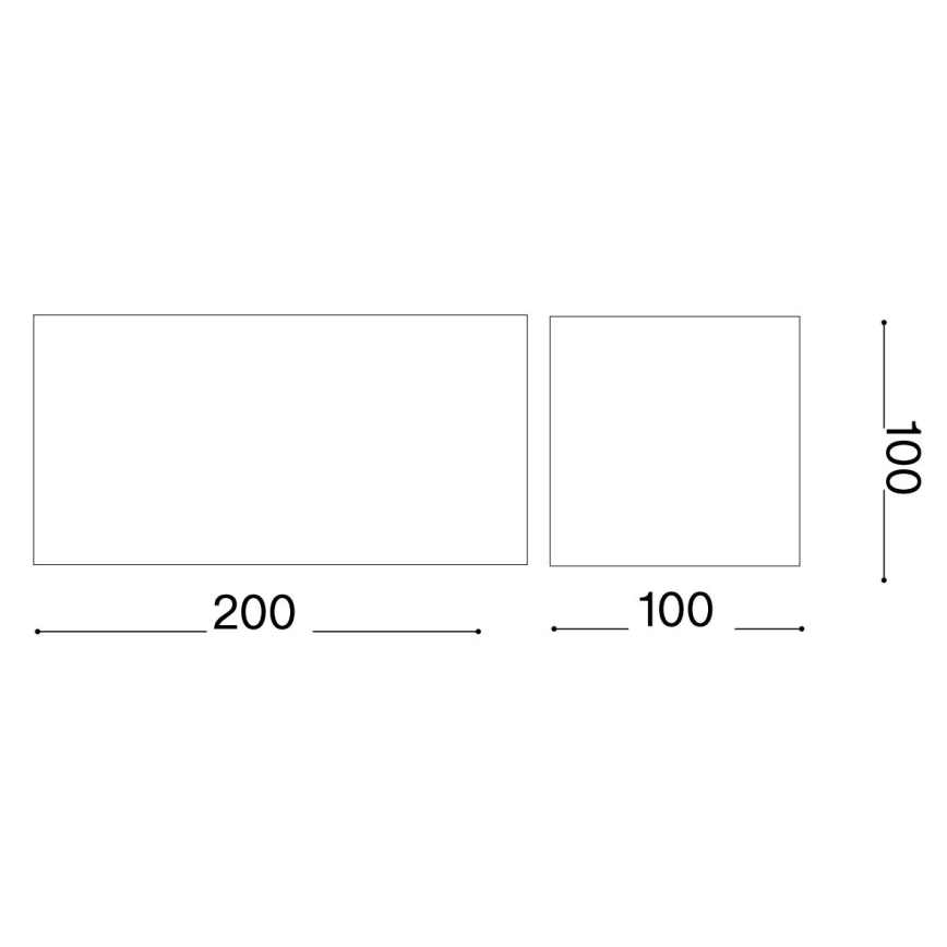 Ideal Lux - Уличный светодиодный настенный светильник ATOM LED/25W/230V CRI 90 IP54 антрацит