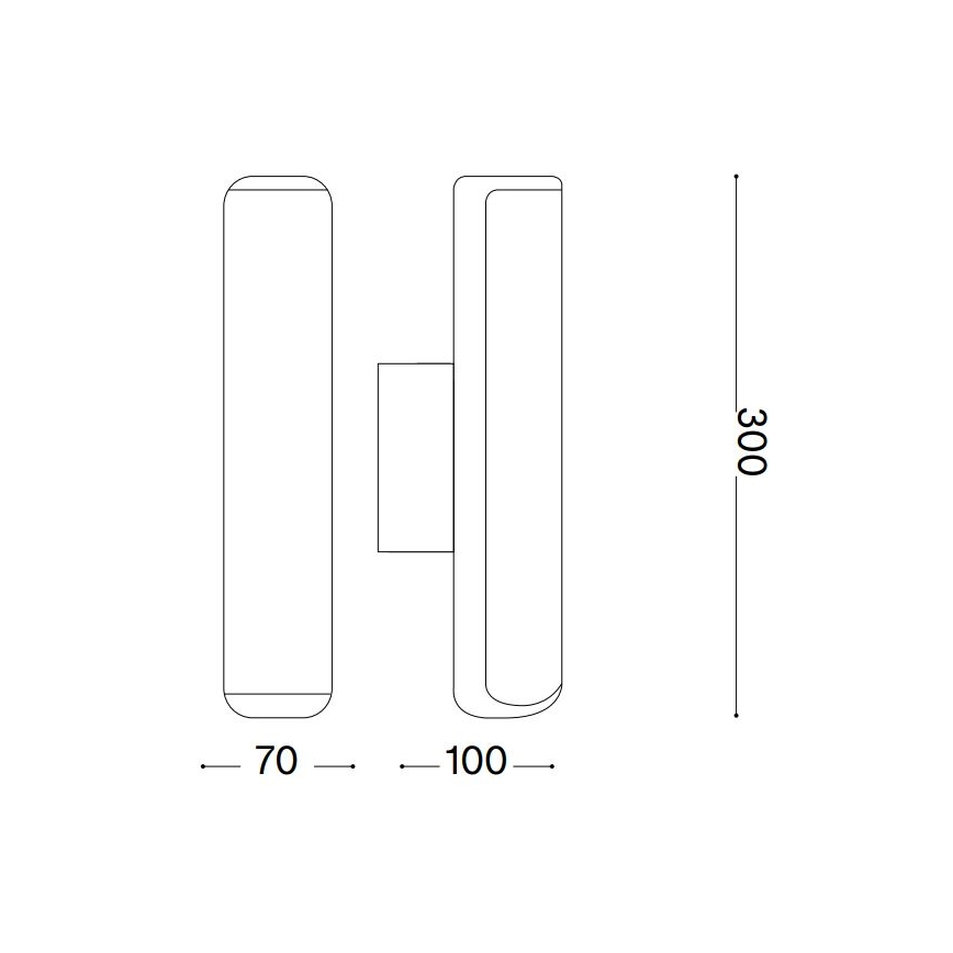Ideal Lux - Уличный светодиодный настенный светильник ETERE LED/9,5W/230V 3000K CRI 90 IP44 черный