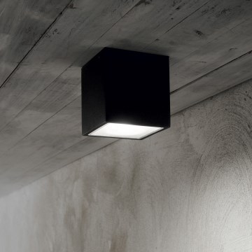 Ideal Lux - Уличный точечный светильник TECHO 1xGU10/20W/230V 15x15 см IP54 черный