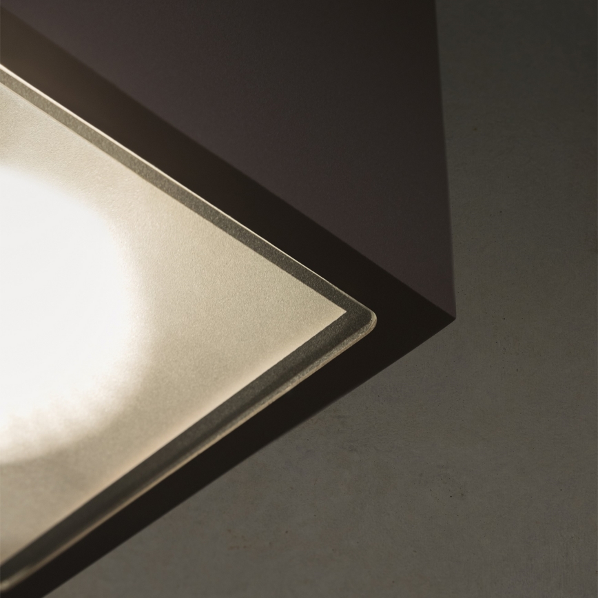 Ideal Lux - Уличный точечный светильник TECHO 1xGU10/20W/230V 15x15 см IP54 черный