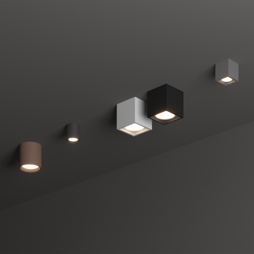 Ideal Lux - Уличный точечный светильник TECHO 1xGU10/20W/230V 9x9 см IP54 коричневый