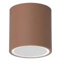 Ideal Lux - уличный точечный светильник TECHO 1xGU10/20W/230V, диаметр 9 см, IP54, коричневый